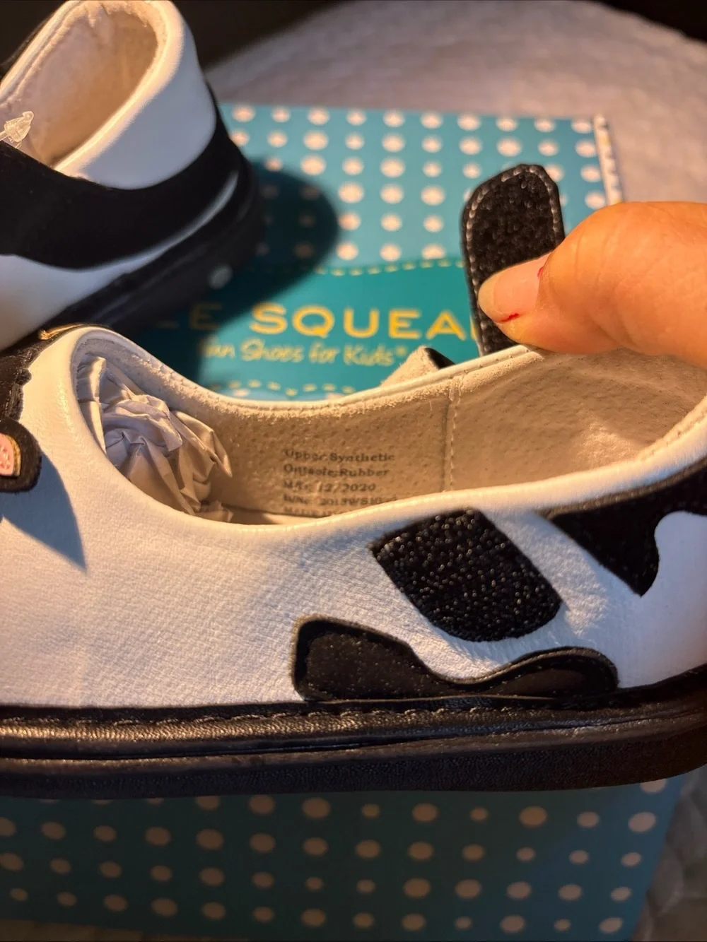 Wee Squeak Bessie Moo Cow  Toddler Squeaky Shoe Size 11 NIB